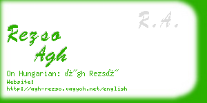 rezso agh business card